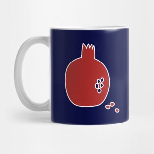 Pomegranate on blue Mug